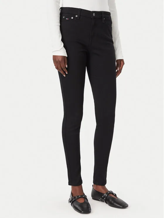 Tommy Jeans Дънки Nora DW0DW23203 Черен Skinny Fit – Дамски skinny дънки