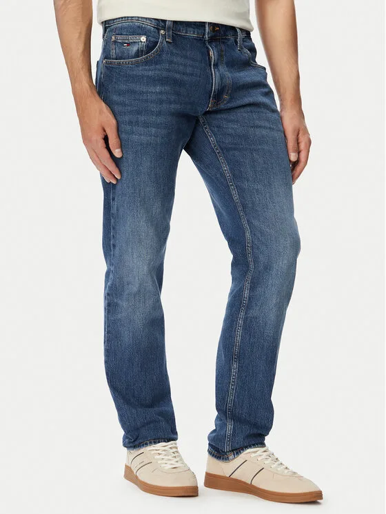Tommy Jeans Дънки Scanton DM0DM23655 Тъмносин Slim Fit – Мъжки slim дънки