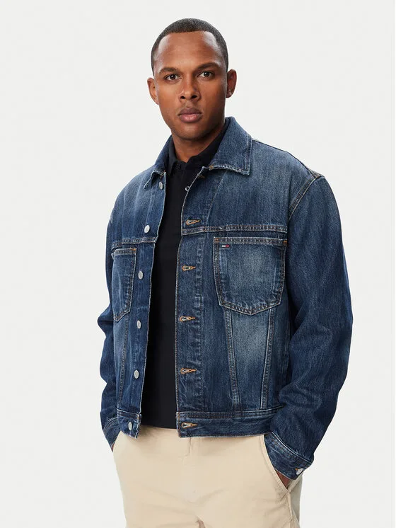 Мъжко дънково яке Tommy Jeans Archive синьо – Мъжки дънкови якета