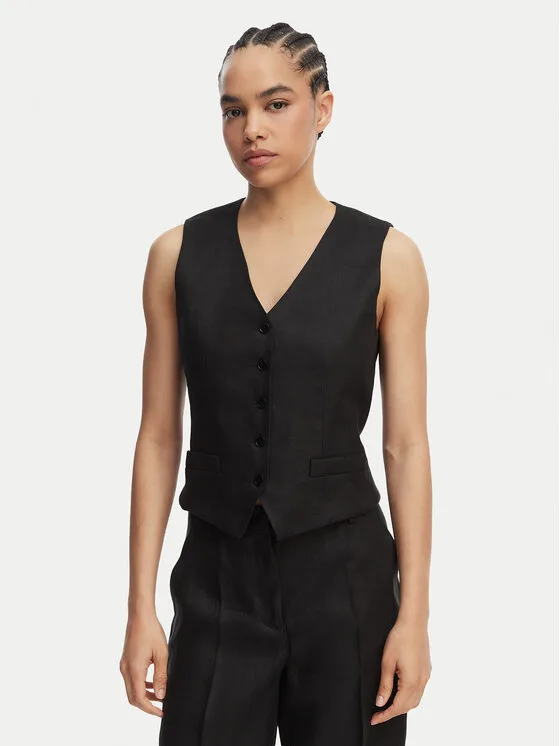 Weekend Max Mara Жилетка за костюм Pace 2615151012 Черен Regular Fit – Дамски елеци