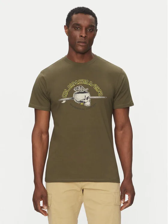 Quiksilver Тишърт EQYZT08056 Зелен Regular Fit – Мъжки тениски