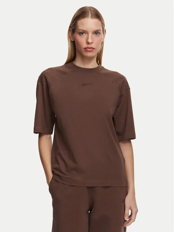 Reebok Тишърт Reebok X Ewa Chodakowska Mila RK25977CCW Кафяв Regular Fit – Дамски тениски