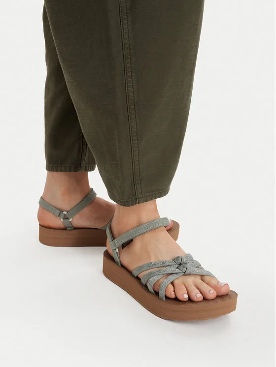 Teva Сандали Midform Kena Slim 1173494 Зелен – Дамски равни сандали