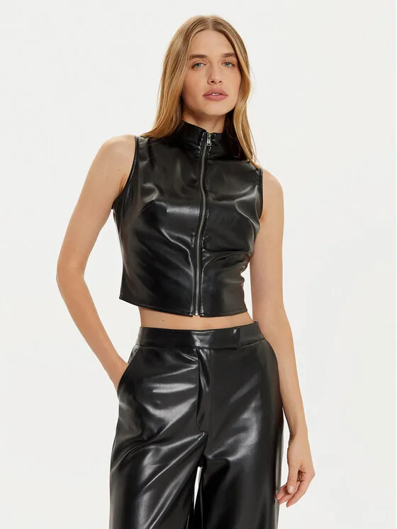 Guess Елек Vixen W4PH0D WF8Q0 Черен Regular Fit – Дамски елеци