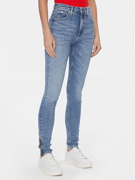 Дамски дънки Calvin Klein Jeans J20J222773 сини – Дамски skinny дънки