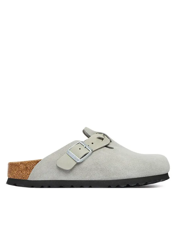 Дамски чехли Birkenstock Boston Braided светлосиви