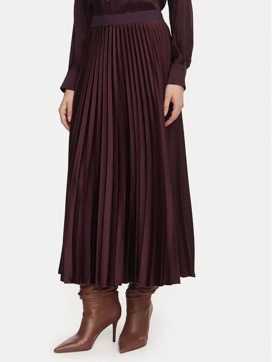Marella Плисирана пола Esodo 2623106045 Бордо Regular Fit – Дамски плисирани поли