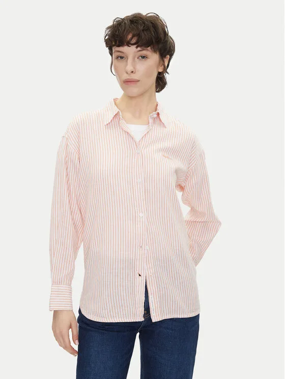 Pepe Jeans Риза Dream PL305033 Оранжев Loose Fit – Дамски ежедневни ризи