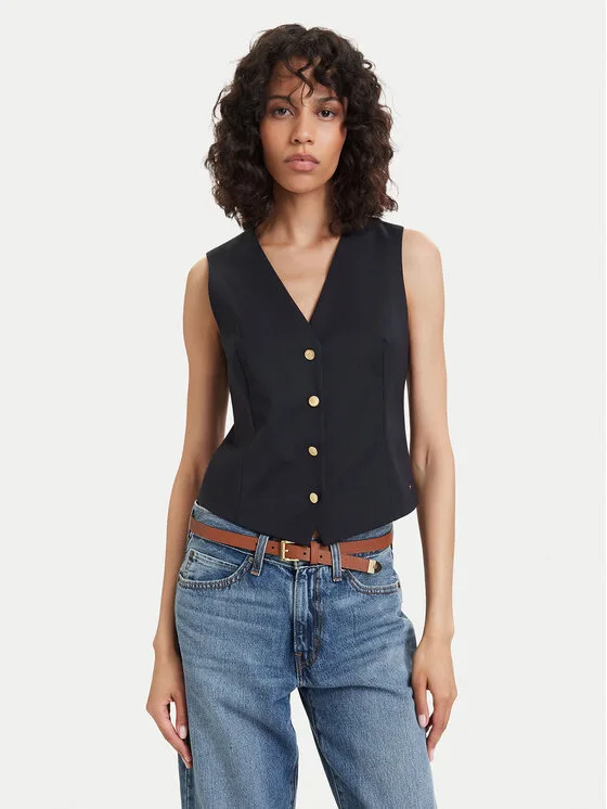 Tommy Hilfiger Елек WW0WW48882 Тъмносин Regular Fit – Дамски елеци