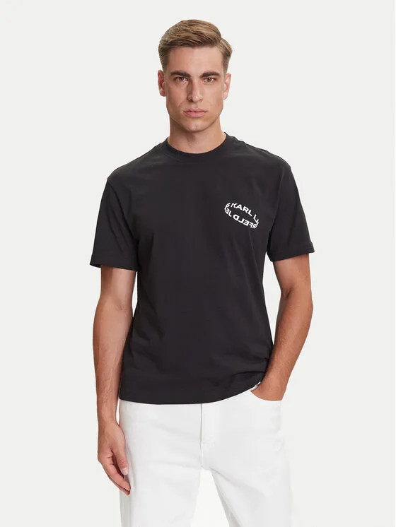 Karl Lagerfeld Jeans Тишърт A3M17031 Черен Regular Fit – Мъжки тениски