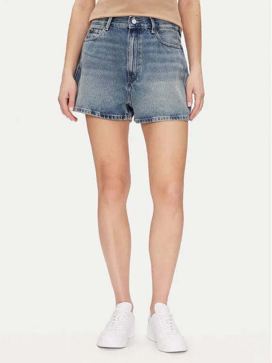 Tommy Hilfiger Дънкови шорти WW0WW44384 Син Regular Fit – Дамски дънкови шорти