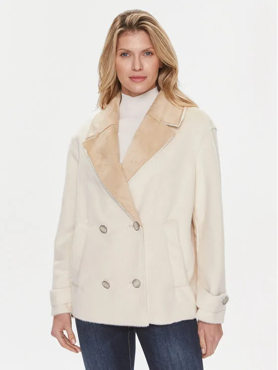 Guess Кожух Sabrina W4RL37 WFZV0 Бежов Regular Fit – Дамски кожуси