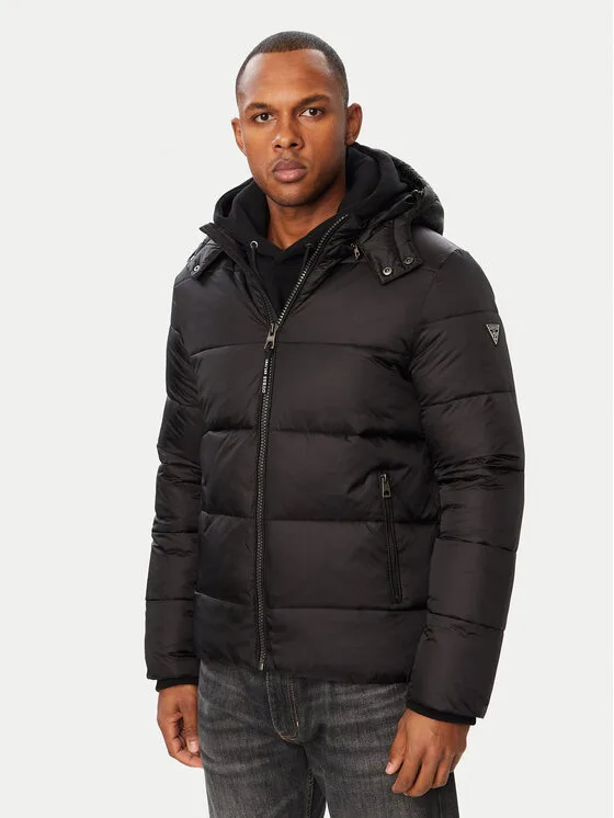 Guess Зимно яке M6BL42 W4154 Черен Regular Fit – Мъжки зимни якета