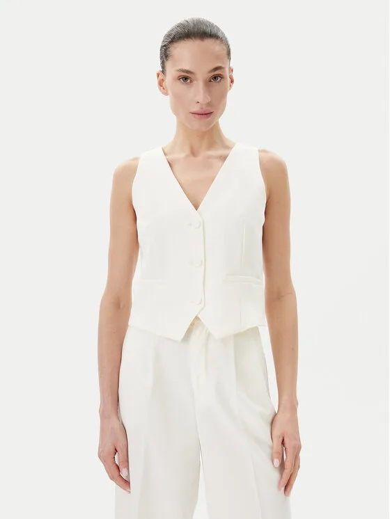 Rinascimento Елек CFC0123672003 Екрю Regular Fit – Кремав – Дамски елеци