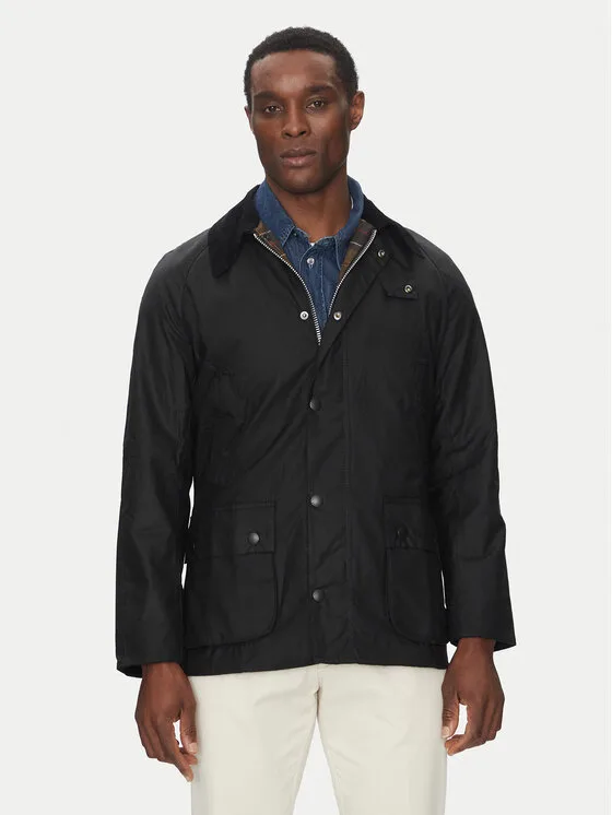Мъжко яке Barbour Ashby Tailored Fit черно – Черен – Мъжки преходни якета