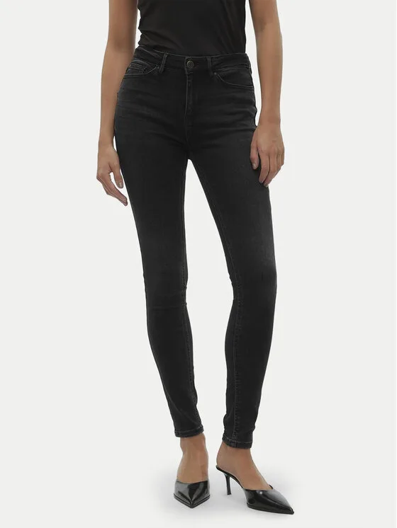 Vero Moda Дънки Flash 10298722 Черен Skinny Fit – Дамски skinny дънки