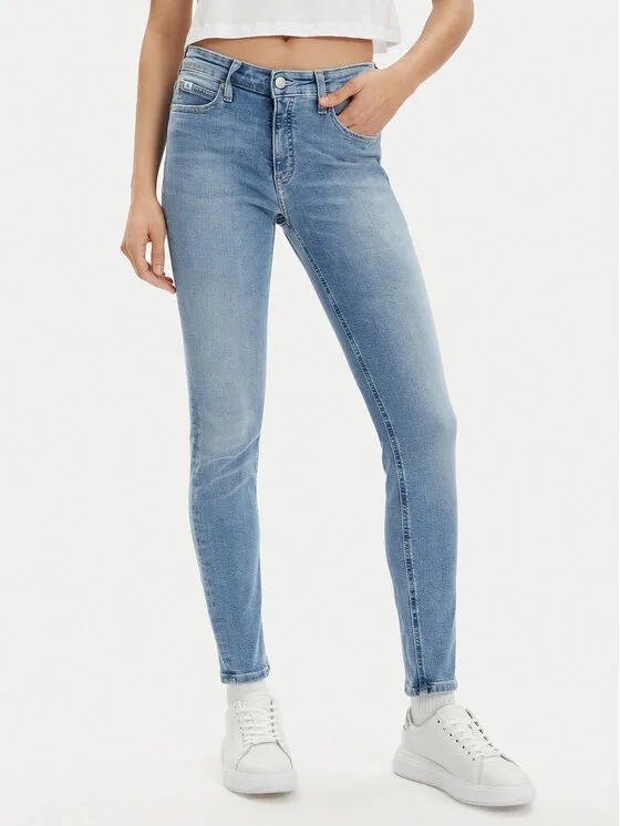 Дамски дънки Calvin Klein Jeans J20J221580 сини – Дамски skinny дънки