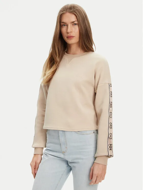 Дамски суитшърт Guess KB3P2 бежов – Дамски суитшърти без цип