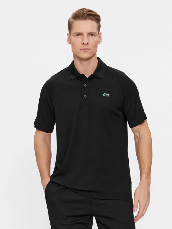Мъжка поло тениска Lacoste DH3201 черна – Черен – Мъжки поло тениски