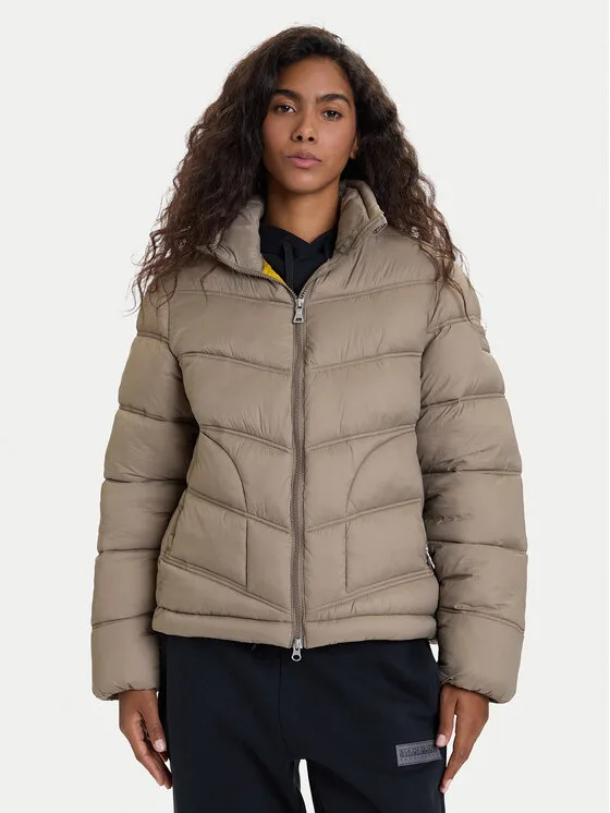 Napapijri Зимно яке A-Ega NP0A88XD Сив Regular Fit – Дамски зимни якета