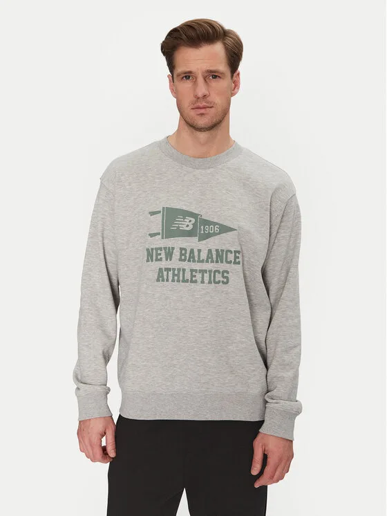Мъжки суитшърт New Balance сив – Мъжки суитшърти без цип