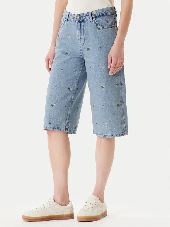 ONLY Дънкови шорти Cobain 15349519 Син Loose Fit – Дамски дънкови шорти