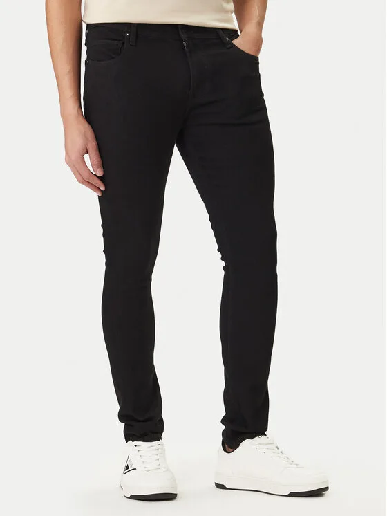 Guess Дънки Chris M2YA27 D4Q51 Черен Super Skinny Fit – Мъжки skinny дънки