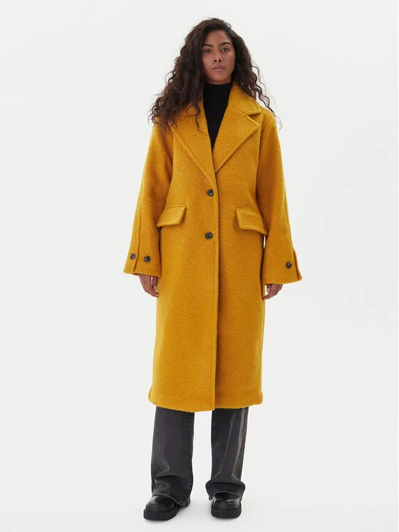 Vero Moda Зимно палто Anny Jolie 10333555 Жълт Regular Fit – Дамски зимни палта