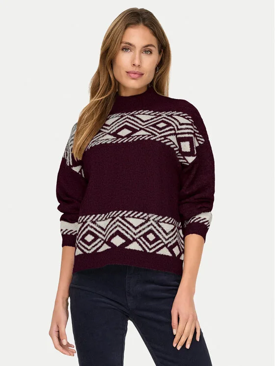 ONLY Поло Victoria 15321179 Виолетов Regular Fit – Дамски поло пуловери