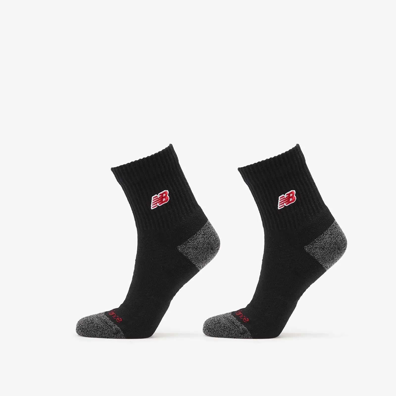 Чорапи New Balance Active Premium Crew Quarter 2 бр. черни – Black – Чорапи унисекс