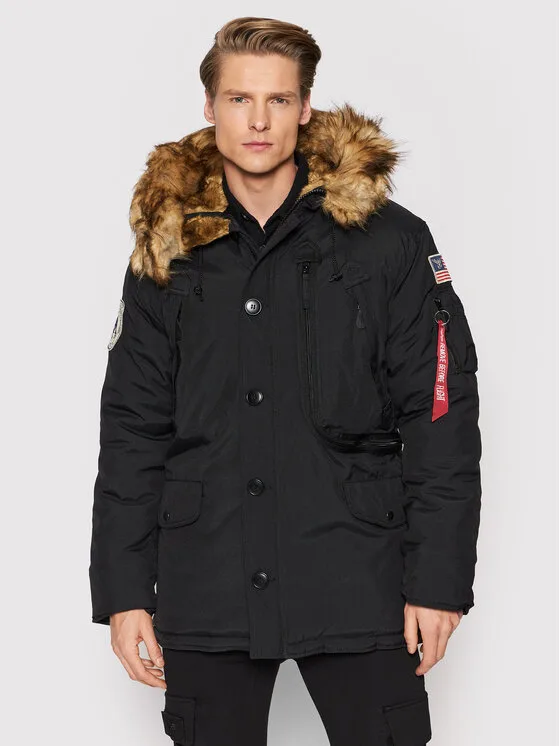 Alpha Industries Зимно яке 123144 Черен Regular Fit – Мъжки зимни якета