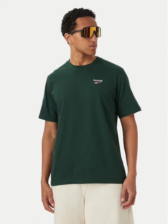 Reebok Тишърт Aurek RK25743CCM Тъмнозелен Regular Fit – Мъжки тениски