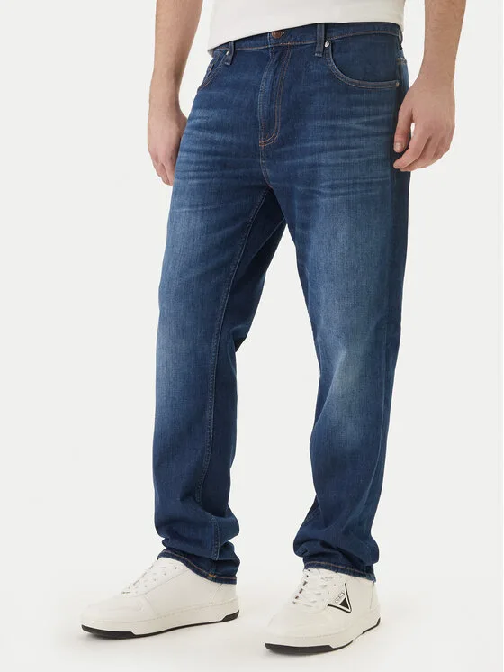 Guess Дънки M6GA31 D1089 Син Straight Leg – Мъжки straight дънки