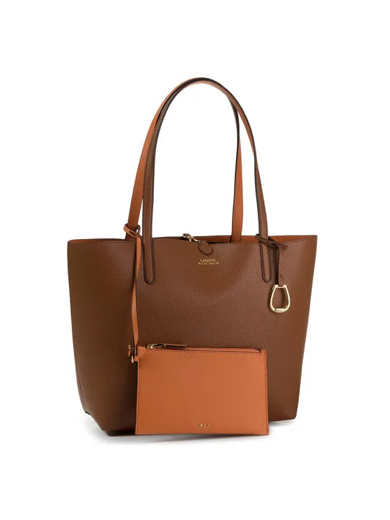 LAUREN RALPH LAUREN Дамска чанта Rvrsble Tote 431795329002 Кафяв – Дамски ежедневни чанти