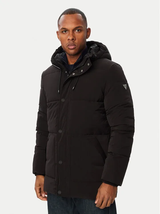 Guess Зимно яке M6BL45 W4157 Черен Regular Fit – Мъжки зимни якета