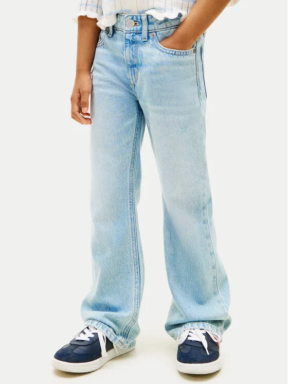 Детски дънки Tommy Hilfiger Flared Leg сини