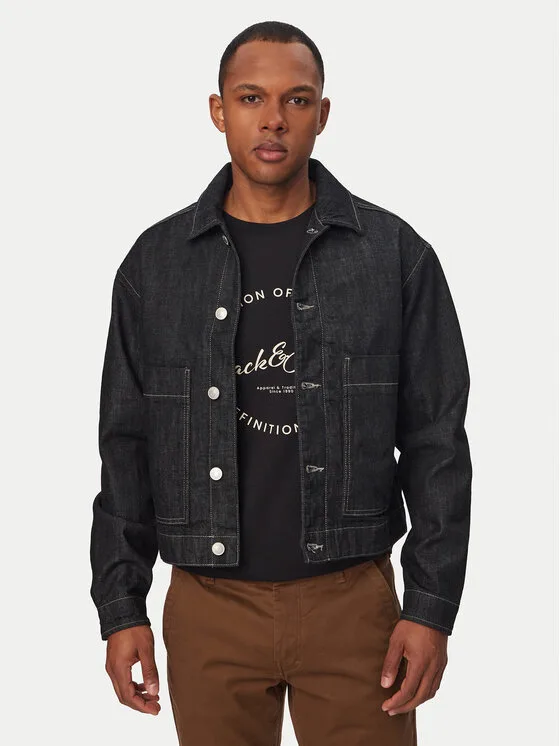Мъжко дънково яке Jack & Jones Lloyd тъмносиньо – Мъжки дънкови якета