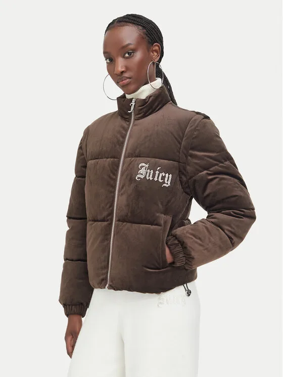 Дамско зимно яке Juicy Couture тъмнокафяво – Дамски зимни якета