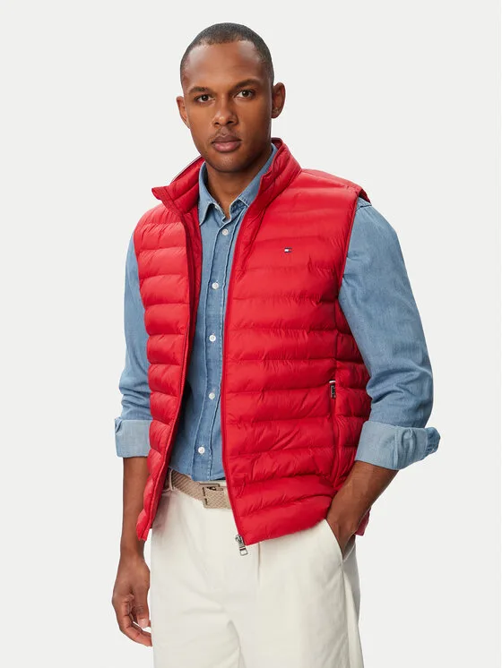 Tommy Hilfiger Елек MW0MW37677 Червен Regular Fit – Мъжки елеци