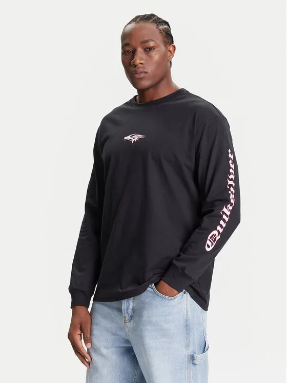 Мъжки суитшърт Quiksilver Mercury Old English Ls черен – Мъжки суитшърти без цип