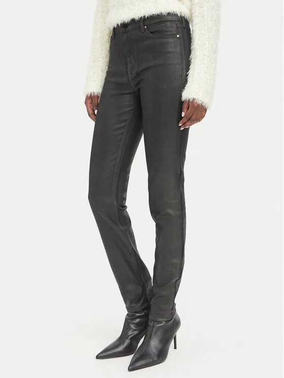 Дамски дънки Guess W6BA46 D2586 черни – Черен – Дамски skinny дънки