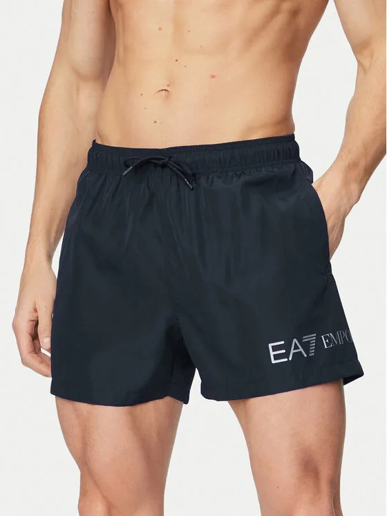 Мъжки плувни шорти EA7 Emporio Armani 7M002000 AF13049 MC026 черни – Черен – Мъжки бански
