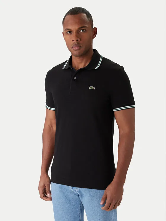 Мъжка поло тениска Lacoste PH9875 черна – Черен – Мъжки поло тениски