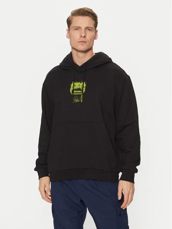 adidas Суитшърт Q12 Training Supply Fashion Death Metal JN5703 Черен Loose Fit – Мъжки суитшърти без цип