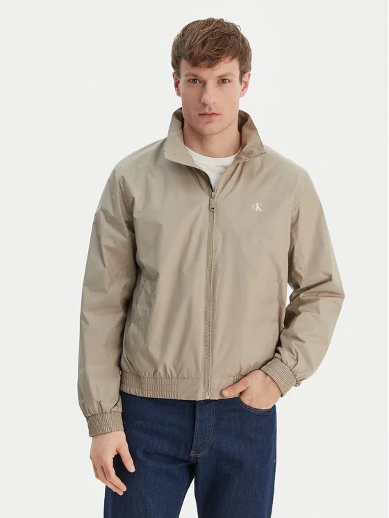 Мъжко яке Calvin Klein Jeans Harrington кафяво – Мъжки преходни якета