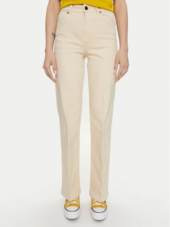 United Colors Of Benetton Дънки 49FWDE01S Бежов Flare Fit – Дамски wide leg дънки