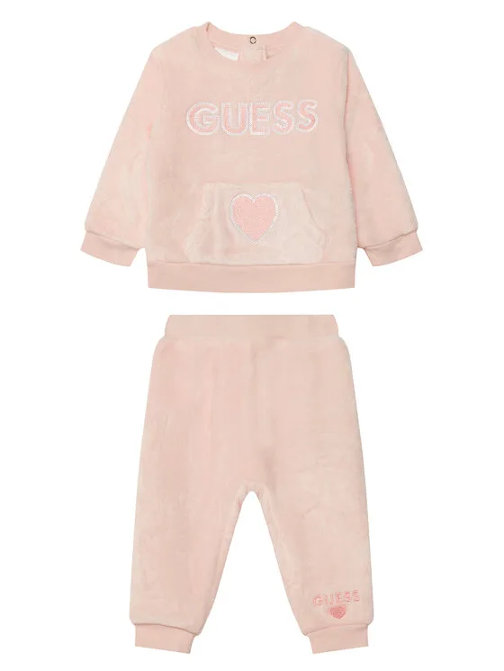 Детски анцуг Guess A6BG14 W4050 светлорозов – Детски комплекти