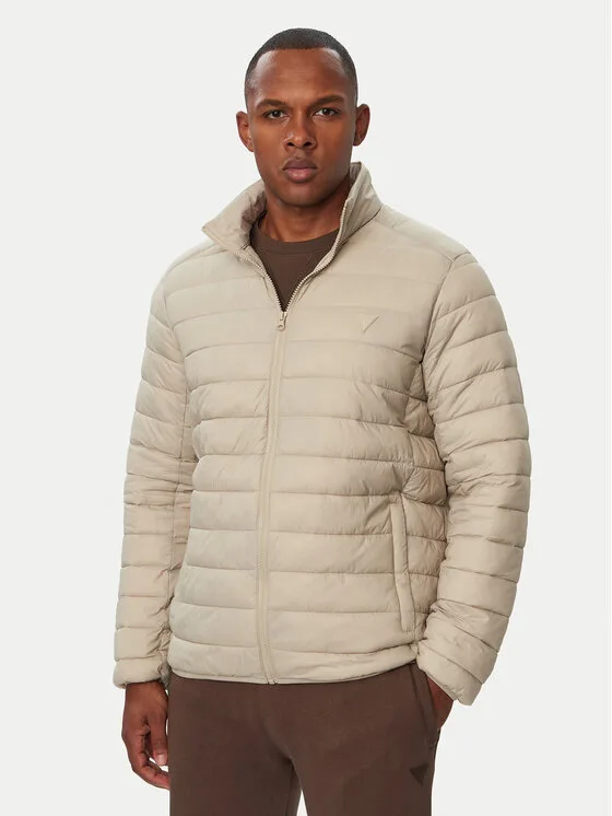 Мъжко яке Guess Z6BL13 W5077 бежово – Мъжки преходни якета