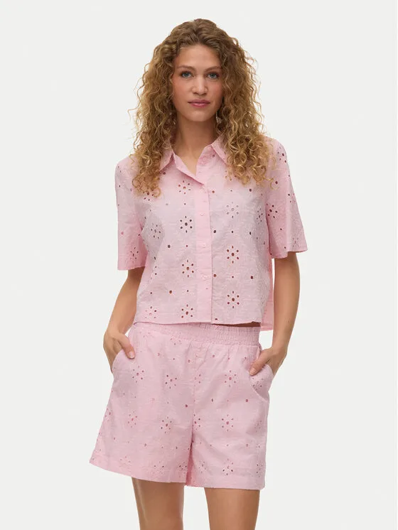 Vero Moda Риза Eliza 10342754 Светлорозов Regular Fit – Дамски ежедневни ризи