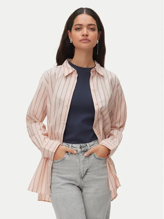 Дамска риза Vero Moda Elina розова – Дамски ежедневни ризи